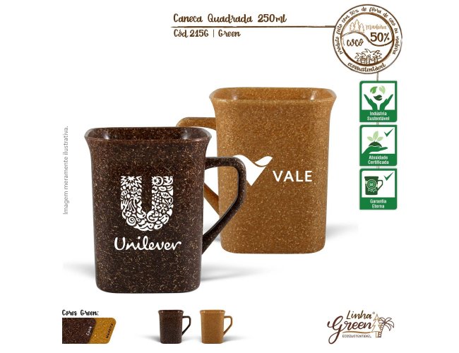 Caneca Quadrada 250ml